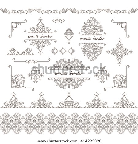 black and white damask border template