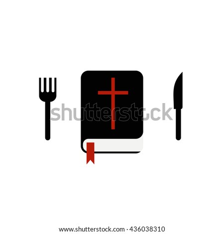 Image result for clip art of plate of the Bible and a knife and fork beside it