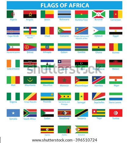 Flags Individual African Countries Stock Vector 12819109 - Shutterstock