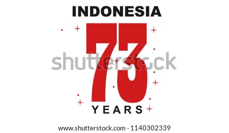 73 Years Indonesian independence Day Logo Wallpaper Background Vector Eps 10