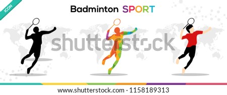 Badminton Sports Man Vector Character Illustration Games