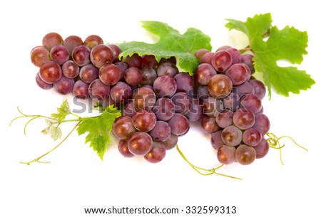 TỨ TUYỆT HOA - Page 29 Stock-photo-fresh-ripe-grapes-vitis-vinifera-with-leaves-on-white-background-332599313