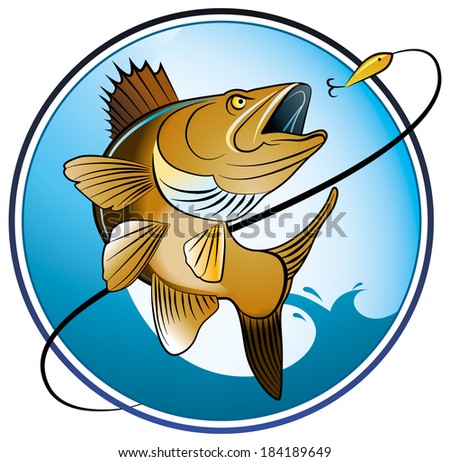 Download Color Illustrationsymbol Fresh Water Fish Jumping Stock ...