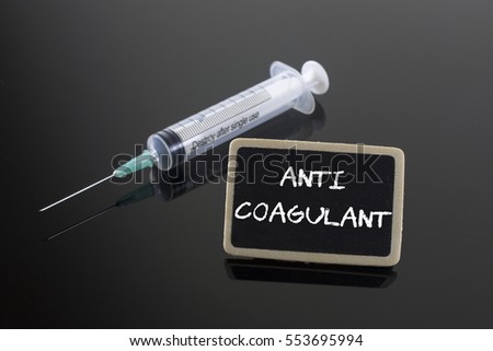 coagulation blackboard syringe coagulant anti medical concept shutterstock