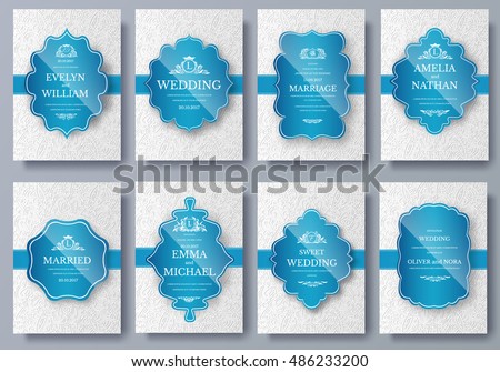 Set of Luxury colors artistic pages set with logo brochure template. Vintage art identity, floral, magazine. Traditional, Islam, Arabic, Indian. Decorative retro greeting card or invitation design