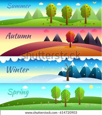 12 Months Year Weather Year Information Stock Vector 614720903 ...