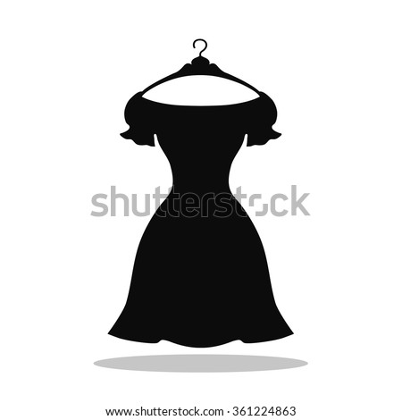 Little Black Dress Iconfashion Logo Templatebackgroundvector Stock ...