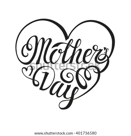 stock vector mothers day greeting card typographic lettering heart vector mothers day design background mother s 401736580