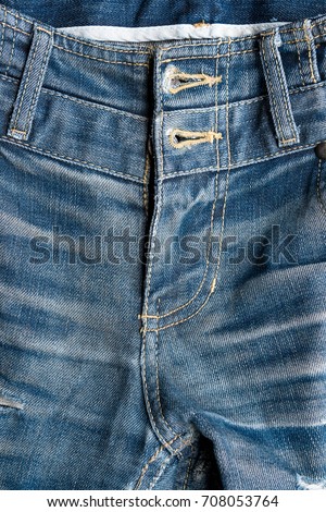 Denim Blue Jeans Trouser Pants Pocket Stock Photo 64069885 - Shutterstock