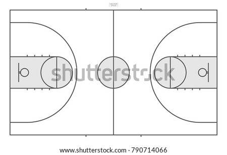 Basketball Court Background Line Court Area Stock Vector 790714066 ...