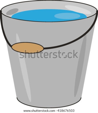 Isolated Bucket Water Vector Illustration Stock Vector 418676503