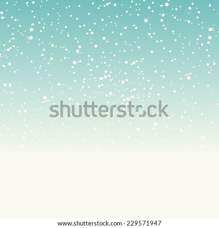 Winter background with falling snow, vector illustration