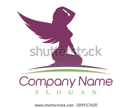 Angel Female Pink Silhouette Stock Images, Royalty-Free Images ...