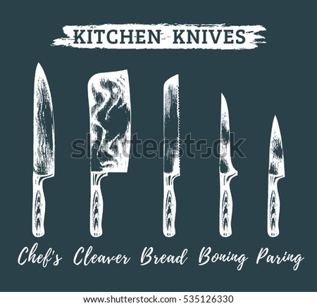 Restaurant Kitchen Knives vector hand drawn kitchen knives set stock vector 531473608 Restaurant Kitchen Knives vector hand drawn kitchen knives set stock vector 531473608