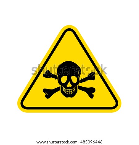 Skull Danger Sign Vector Stock Vector 485096446 - Shutterstock