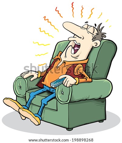 Very Overweight Man Sitting On Couch Stock Illustration 162461909 ...