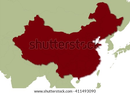 Karte Chinas mit Provincen und Anrainer