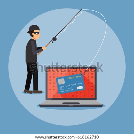 Cyber Thief Hacker Holding Fishing Rod Stock Vector 618026243 ...