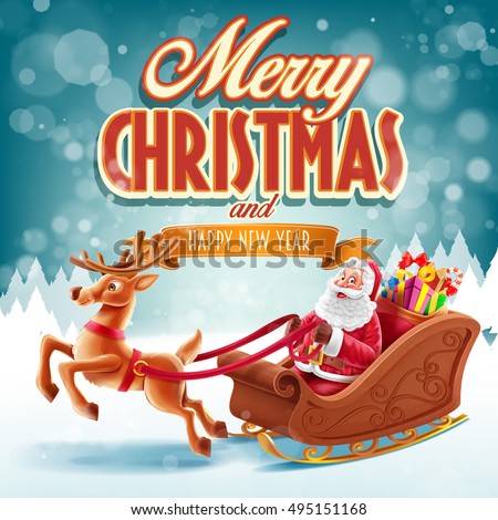 merry christmas with santa claus