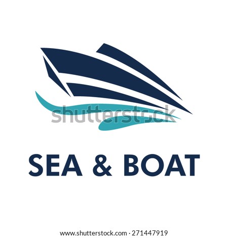 Boat Logo Brand Identity Boating Business Stock Vector (Royalty Free