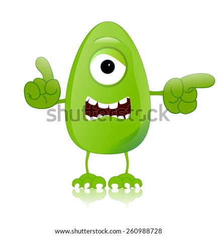 Cartoon Green Blob Monster Vector Clip Stock Vector 138952949 ...