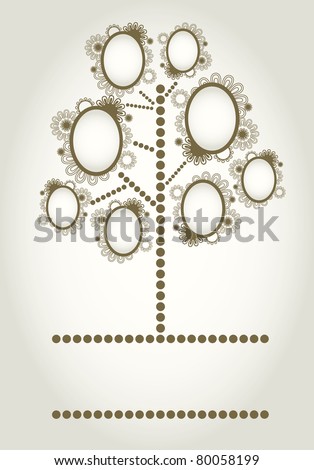 Vector Family Tree Design Frames Autumn Stock Vector 113336239 Shutterstock Vector Family Tree Design With Frames And Autumn Leafs Place For Text