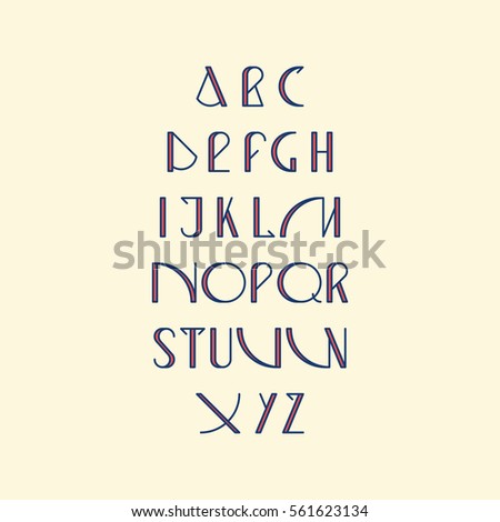 Vector Linear Font Simple Alphabet Mono Stock 566633695 Vector Linear Font Simple Alphabet Mono Stock 566633695