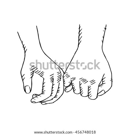 Man Woman Couple Holding Hands Vector Stock Vector 230790646 - Shutterstock