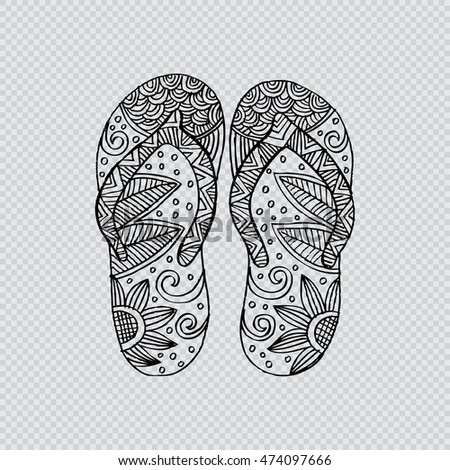 Flip Flops Zentangle Style