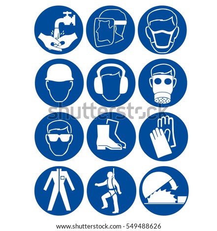 Safety Signs Work Stock Illustration 549488626 - Shutterstock