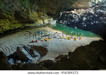 Hang En (swallow cave), the entrance to go to Son Doong Cave, the largest cave in the world, is in the heart of the Phong Nha Ke Bang National Park in the Quang Binh province of Central Vietnam