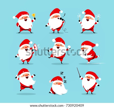 collection of christmas santa claus set of funny cartoon characters with different emotions and new - Christmas Santa Pictures collection of christmas santa claus set of funny cartoon characters with different emotions and new - Christmas Santa Pictures