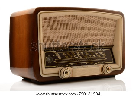 Vintage Old Italian Radio Isolated Stock Photo 65317039 - Shutterstock