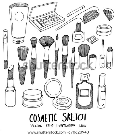 Cosmetic Make Icons Vector Eps10 Stock Vector 114604234 - Shutterstock