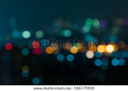 City night light blur bokeh , defocused background