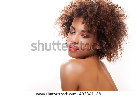 Beauty Portrait African American Woman Afro Stock Photo 