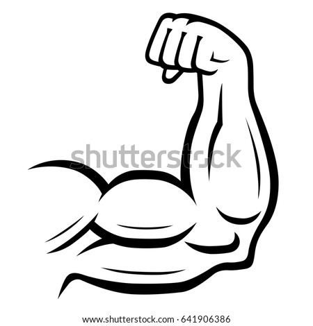 Strong Arm Icon Sport Fitness Bodybuilding Stock Illustration 641906386 ...