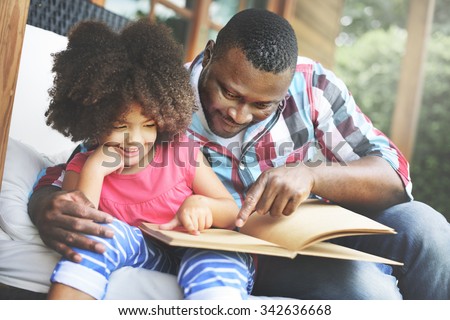 Father Daughter Bonding Cozy Parenting Education Concept