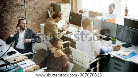 Business People Meeting Discussion Working Office Concept