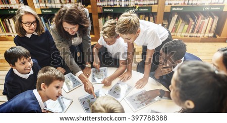 School Teacher Teaching Students Learning Concept