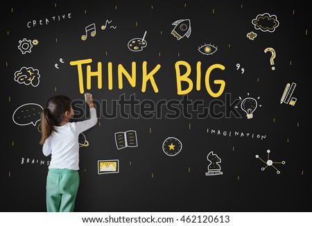 Creation Ideas Light Blue Imagination Arts Development Concept