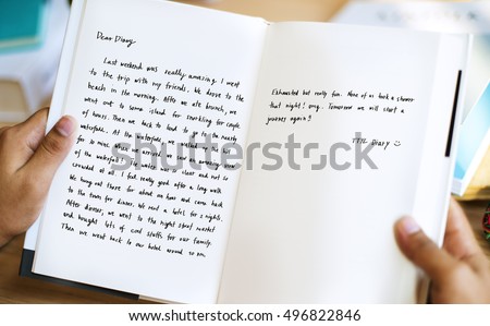 Journal Writing Diary Ideas Concept Stock Photo (Royalty Free