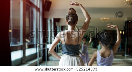 Ballet Dancer Training School Concept
