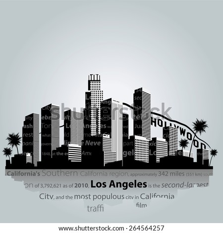 Vector. Los Angeles city silhouette.