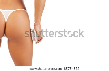Image of sexy body during spa therapy