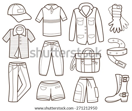 Clothes Illustration Youll Find More Clothes Stock Vector 8873986 ...