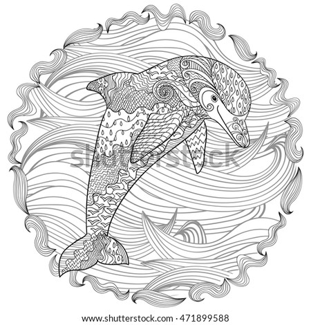 young adult dolphin coloring pages free - photo #15