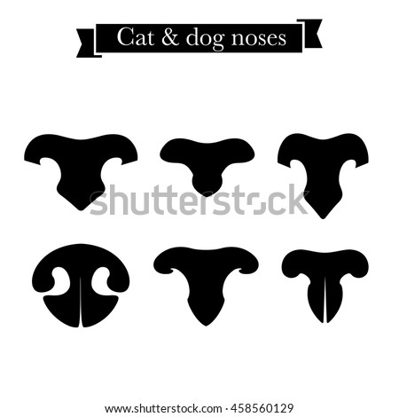 logo vector 1 pet ìŠ¤í†¡ 458560129 Set  Cat ë²¡í„° Elements Shutterstock  Icons Nose Dog