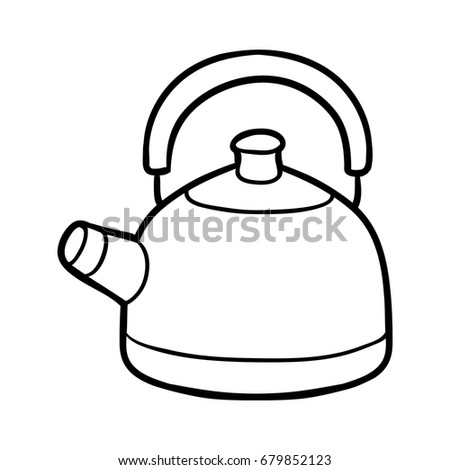 Download Coloring Book Children Kettle Stock Vector 679852123 - Shutterstock