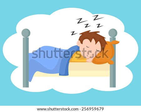 Child Sleeping Vector Illustration Stock Vector 256959679 - Shutterstock